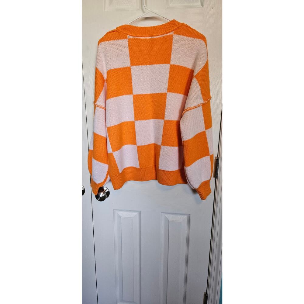 Tennessee Orange White Sweater Size L No Brand - Picture 2 of 3